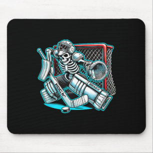 Halloween Skelet Doelman Hockey Muismat