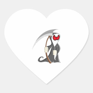 Halloween skelet Dood Hart Sticker