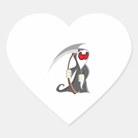 Halloween skelet Dood Hart Sticker (Voorkant)