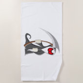 Halloween-skelet dood strandlaken (Voorkant)