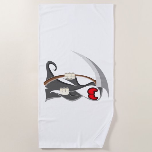 Halloween-skelet dood strandlaken (Voorkant)