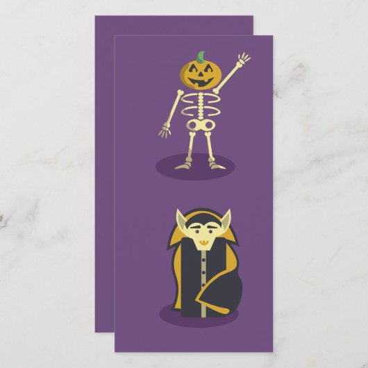 Halloween Skelet Dracula Mummy Grim Reaper (Voorkant / Achterkant)