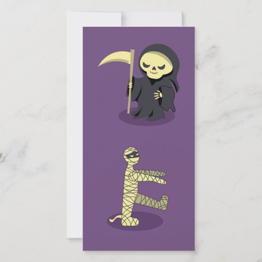 Halloween Skelet Dracula Mummy Grim Reaper (Achterkant)