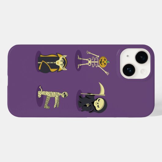 Halloween Skelet Dracula Mummy Grim Reaper Case-Mate iPhone Case (Achterkant (horizontaal))