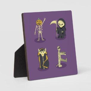 Halloween Skelet Dracula Mummy Grim Reaper Fotoplaat