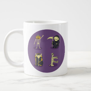 Halloween Skelet Dracula Mummy Grim Reaper Grote Koffiekop
