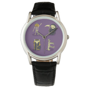 Halloween Skelet Dracula Mummy Grim Reaper Horloge