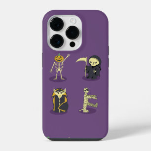 Halloween Skelet Dracula Mummy Grim Reaper iPhone 14 Plus Hoesje