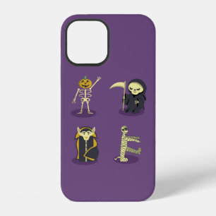 Halloween Skelet Dracula Mummy Grim Reaper iPhone 12 Hoesje
