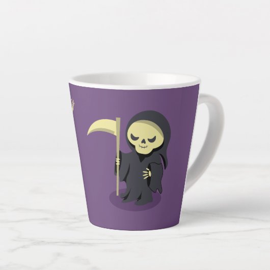 Halloween Skelet Dracula Mummy Grim Reaper Latte Mok (Rechterhoek)