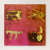 Halloween Skelet Dracula Mummy Grim Reaper Legpuzzel (Horizontaal)