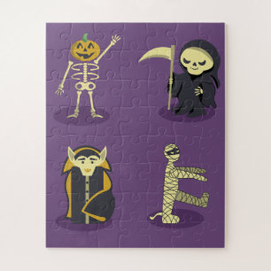 Halloween Skelet Dracula Mummy Grim Reaper Legpuzzel