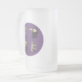Halloween Skelet Dracula Mummy Grim Reaper Matglas Bierpul (Voorkant links)