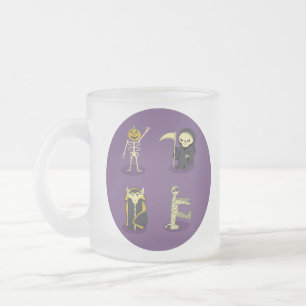 Halloween Skelet Dracula Mummy Grim Reaper Matglas Koffiemok