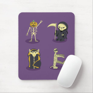 Halloween Skelet Dracula Mummy Grim Reaper Muismat