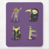 Halloween Skelet Dracula Mummy Grim Reaper Muismat (Voorkant)