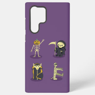 Halloween Skelet Dracula Mummy Grim Reaper Samsung Galaxy Hoesje