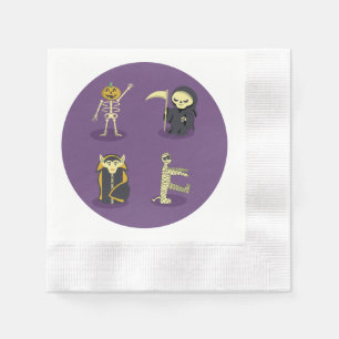 Halloween Skelet Dracula Mummy Grim Reaper Servet