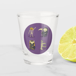 Halloween Skelet Dracula Mummy Grim Reaper Shot Glas