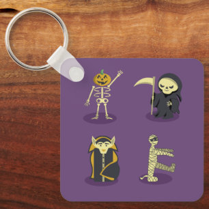 Halloween Skelet Dracula Mummy Grim Reaper Sleutelhanger