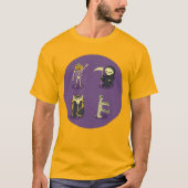 Halloween Skelet Dracula Mummy Grim Reaper T-shirt (Voorkant)