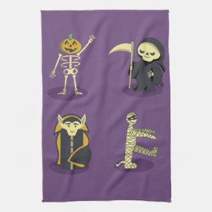Halloween Skelet Dracula Mummy Grim Reaper Theedoek