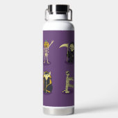 Halloween Skelet Dracula Mummy Grim Reaper Waterfles (Achterkant)