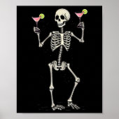 Halloween Skelet Drink Cosmopolitan Tail Poster (Voorkant)
