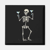 Halloween Skelet Drink Martini Tail Magneet (Voorkant)