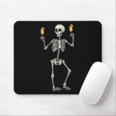 Halloween Skelet Drink Peach Bellini Tail Muismat (Met muis)