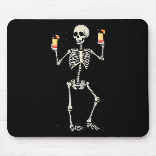 Halloween Skelet Drink Tequila Sunrise Tail Muismat (Voorkant)