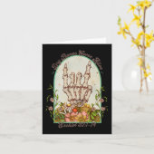 Halloween Skelet Droge Botten komen tot leven Bijb Kaart (Gele Bloem)