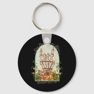 Halloween Skelet Droge Botten komen tot leven Bijb Sleutelhanger