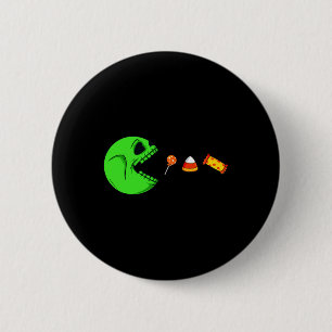 Halloween Skelet Eats Snoep Fun Boys Meisjes Kinde Ronde Button 5,7 Cm