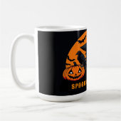 Halloween-skelet en Jack O Lantern-scène 🎃 Koffiemok (Links)