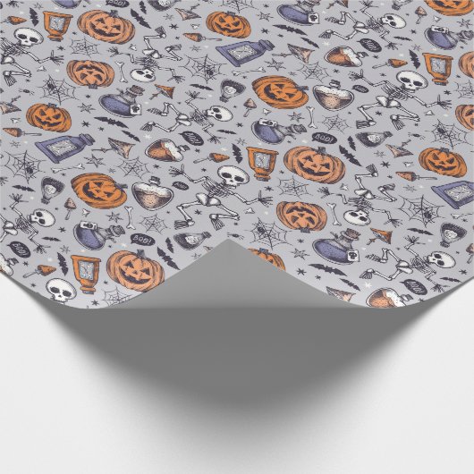  Halloween Skelet en Potions Patroon Cadeaupapier (Hoek)