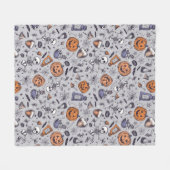  Halloween Skelet en Potions Patroon Fleece Deken (Voorkant (Horizontaal))