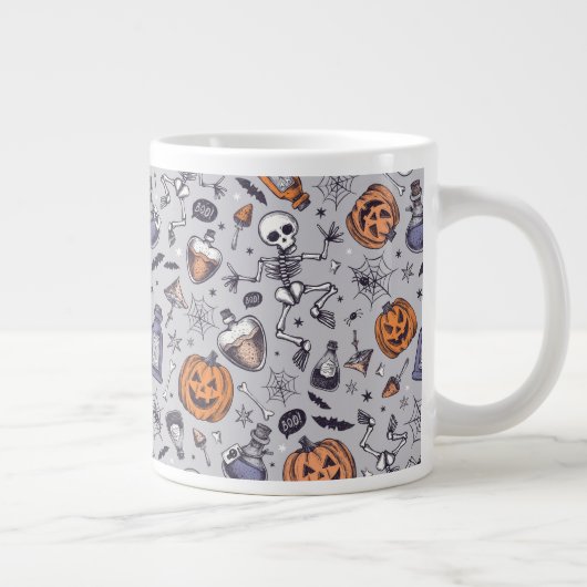 Halloween Skelet en Potions Patroon Grote Koffiekop (Rechts)