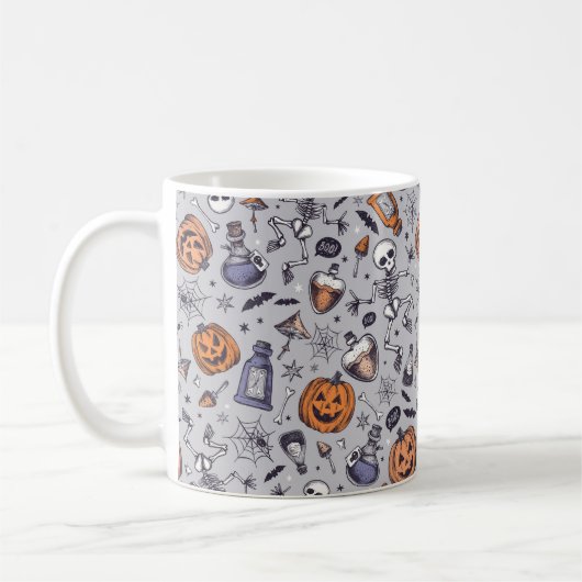  Halloween Skelet en Potions Patroon Koffiemok (Links)
