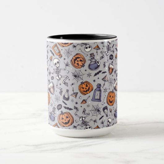  Halloween Skelet en Potions Patroon Mok (Midden)