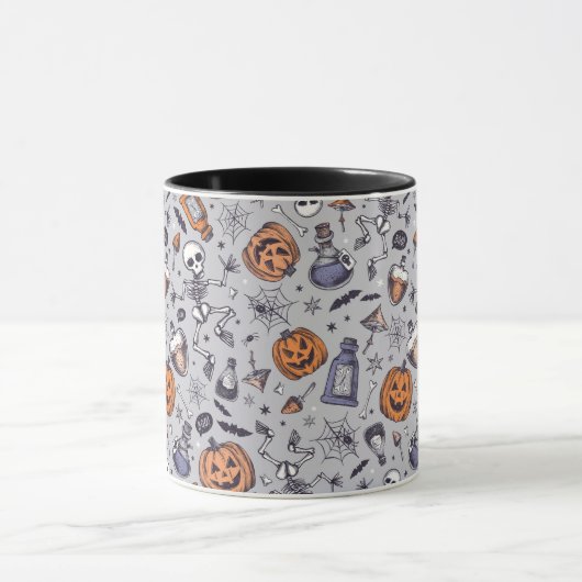  Halloween Skelet en Potions Patroon Mok (Midden)