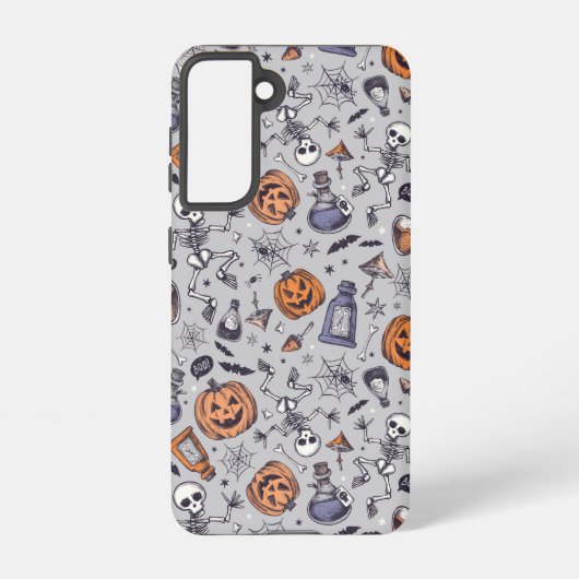  Halloween Skelet en Potions Patroon Samsung Galaxy Hoesje (Achterkant)