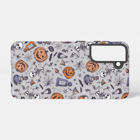  Halloween Skelet en Potions Patroon Samsung Galaxy Hoesje (Achterkant horizontaal)