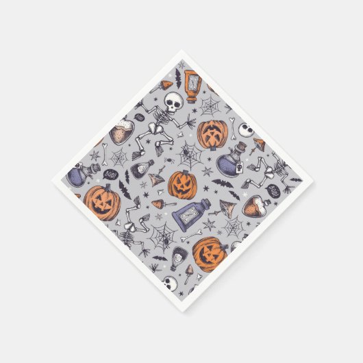  Halloween Skelet en Potions Patroon Servet (Hoek)