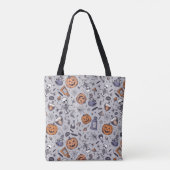 Halloween Skelet en Potions Patroon Tote Bag (Achterkant)