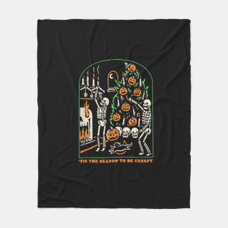 Halloween Skelet Feest Het Is De Tijd Om Griezelig Fleece Deken