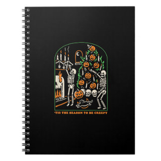 Halloween Skelet Feest Het Is De Tijd Om Griezelig Notitieboek