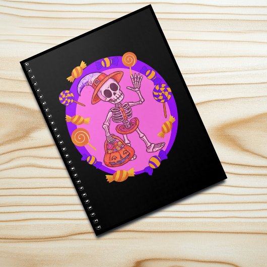 Halloween Skelet Feest of Fop  Notitieboek