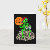 Halloween Skelet Gamer Jongens Kinderen Tiener Gam Kaart (Gele Bloem)