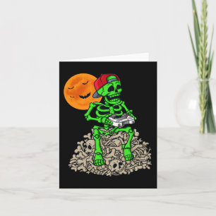 Halloween Skelet Gamer Jongens Kinderen Tiener Gam Kaart